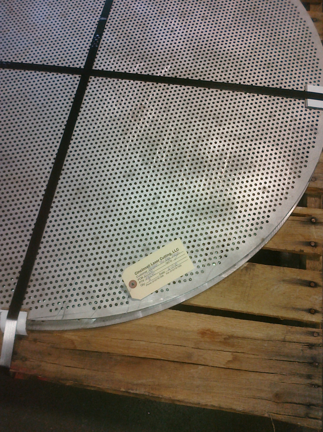 Large perforated disc