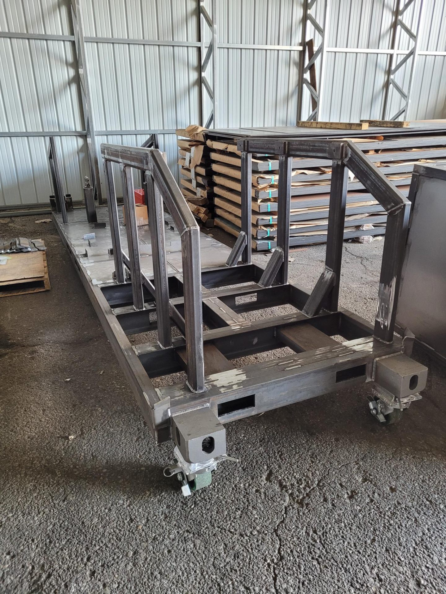 Steel cart frame assembly