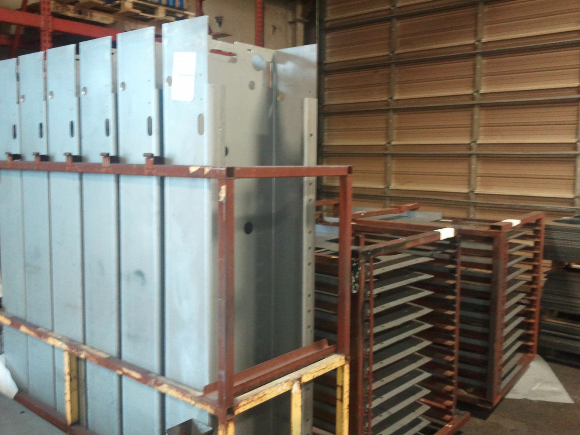 Fabricated metal panels ready for Kan-Ban kit delivery